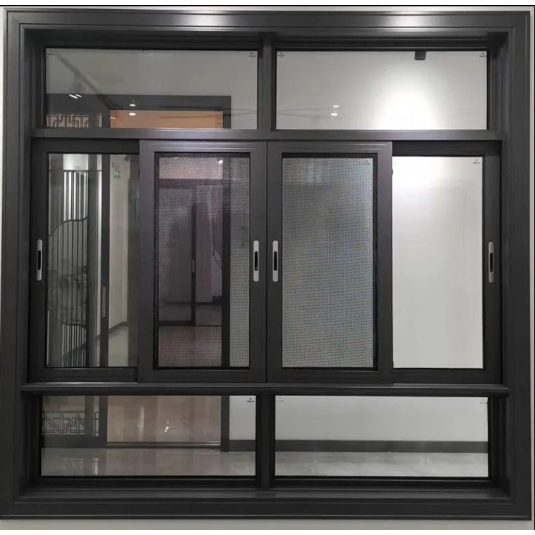 Ventanas de vidrio lateral deslizantes de apertura horizontal de aluminio 24x36