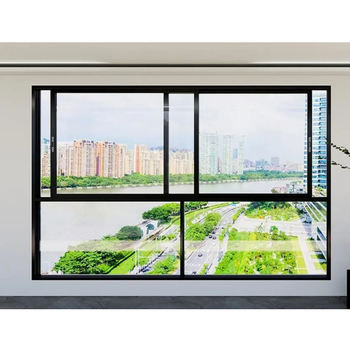 Doble deslizamiento con ventana de aluminio aislado